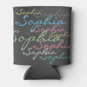 Moderne stijlvolle Maximalistische aangepaste naam Blikjeskoeler (Voorkant)