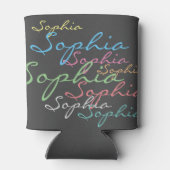 Moderne stijlvolle Maximalistische aangepaste naam Blikjeskoeler (Achterkant)