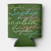 Moderne stijlvolle Maximalistische aangepaste naam Blikjeskoeler (Voorkant)