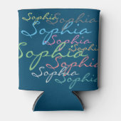 Moderne stijlvolle Maximalistische aangepaste naam Blikjeskoeler (Voorkant)