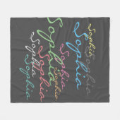 Moderne stijlvolle Maximalistische aangepaste naam Fleece Deken (Voorkant (Horizontaal))