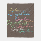 Moderne stijlvolle Maximalistische aangepaste naam Fleece Deken (Voorkant)