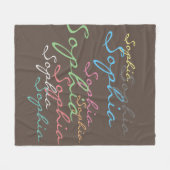 Moderne stijlvolle Maximalistische aangepaste naam Fleece Deken (Voorkant (Horizontaal))