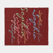 Moderne stijlvolle Maximalistische aangepaste naam Fleece Deken (Voorkant (Horizontaal))