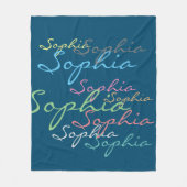 Moderne stijlvolle Maximalistische aangepaste naam Fleece Deken (Voorkant)