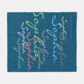 Moderne stijlvolle Maximalistische aangepaste naam Fleece Deken (Voorkant (Horizontaal))