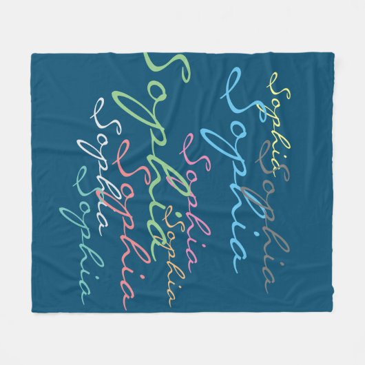 Moderne stijlvolle Maximalistische aangepaste naam Fleece Deken (Voorkant (Horizontaal))