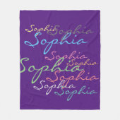 Moderne stijlvolle Maximalistische aangepaste naam Fleece Deken (Voorkant)