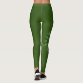 Moderne stijlvolle Maximalistische aangepaste naam Leggings (Achterkant)