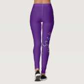 Moderne stijlvolle Maximalistische aangepaste naam Leggings (Achterkant)