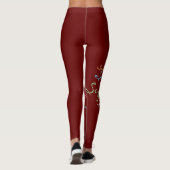 Moderne stijlvolle Maximalistische aangepaste naam Leggings (Achterkant)