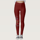 Moderne stijlvolle Maximalistische aangepaste naam Leggings (Voorkant)