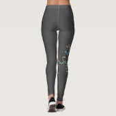 Moderne stijlvolle Maximalistische aangepaste naam Leggings (Achterkant)