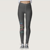 Moderne stijlvolle Maximalistische aangepaste naam Leggings (Voorkant)