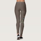 Moderne stijlvolle Maximalistische aangepaste naam Leggings (Achterkant)