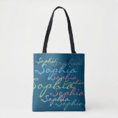 Moderne stijlvolle Maximalistische aangepaste naam Tote Bag (Voorkant)