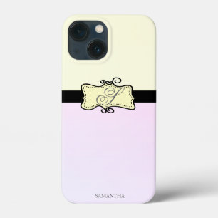 Moderne Stijlvolle Meisjesachtige Streep Geel Roze Case-Mate iPhone Case