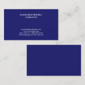 Moderne stijlvolle Midnight Blue Professional Visitekaartje (Voorkant / Achterkant)