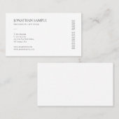 Moderne, stijlvolle, minimale ontwerpweergave visitekaartje (Voorkant / Achterkant)