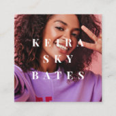 Moderne, stijlvolle, minimalistische foto van typo vierkante visitekaartje (Voorkant)