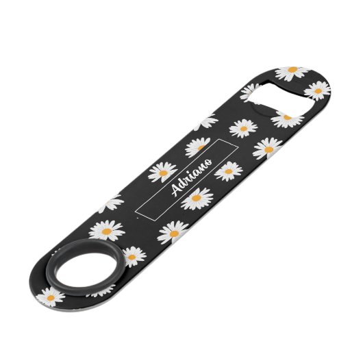 Moderne stijlvolle minimalistische gepersonaliseer speed flessenopener (Voorkant Gekanteld)