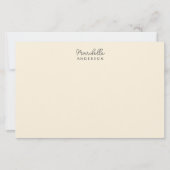 Moderne stijlvolle minimalistische monogram naam briefpapier (Voorkant)