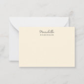 Moderne stijlvolle minimalistische monogram naam notitiekaartje (Voorkant)