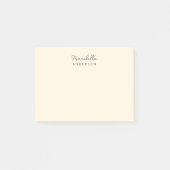 Moderne stijlvolle minimalistische monogram naam post-it® notes (Voorkant)