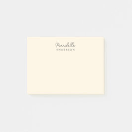 Moderne stijlvolle minimalistische monogram naam post-it® notes