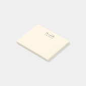 Moderne stijlvolle minimalistische monogram naam post-it® notes (Schuin)