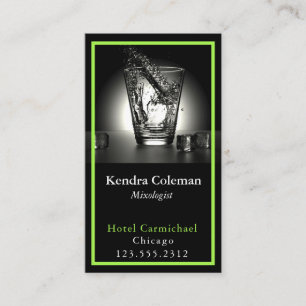 Moderne, stijlvolle Mixoloog aangepaste QR-code -  Visitekaartje