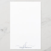 Moderne Stijlvolle Monogram Beginletters Navyblauw (Voorkant)