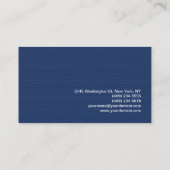 Moderne stijlvolle monogram blauwe textuur Hairdre Visitekaartje (Achterkant)