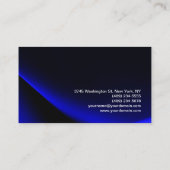 Moderne stijlvolle monogram blauwe trendy kapper visitekaartje (Achterkant)