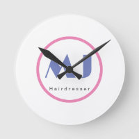 Moderne, stijlvolle monogram Blue White Hairdresse