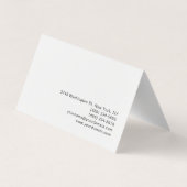 Moderne, stijlvolle monogram Blue White Hairdresse Visitekaartje (Achterkant)