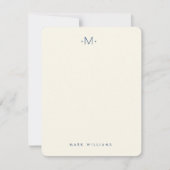 Moderne stijlvolle monogram briefpapier notitiekaartje (Voorkant)