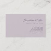 Moderne Stijlvolle Monogram Duidelijke Luxe Consul Visitekaartje (Achterkant)