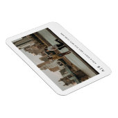 Moderne, stijlvolle monogram foto slaat de datum o magneet (Rechterzijde)