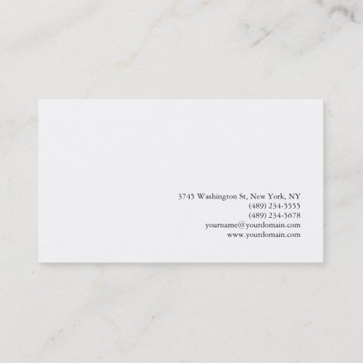 Moderne Stijlvolle Monogram Grijs Wit Kapsalon Visitekaartje (Achterkant)