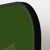 Moderne Stijlvolle Monogram Groene Pickleball Padd Paddle (Links Detail)