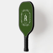 Moderne Stijlvolle Monogram Groene Pickleball Padd Paddle (Links)