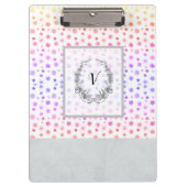 Moderne stijlvolle monogram meisjes klembord (Voorkant)