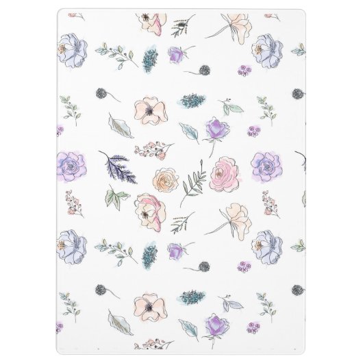 Moderne, stijlvolle monogram meisjespatronen #2 klembord (Achterkant)