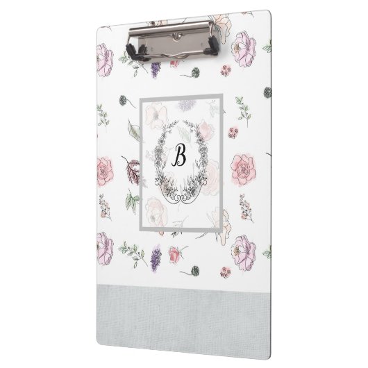 Moderne stijlvolle monogram meisjespatronen #3 klembord (Links)