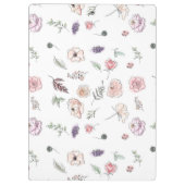 Moderne stijlvolle monogram meisjespatronen #3 klembord (Achterkant)