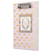 Moderne, stijlvolle monogram patronen Elephants Go Klembord (Links)