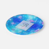 Moderne stijlvolle monogram patronen | Sneeuwfeest Papieren Bordje (Gekanteld)