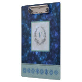 Moderne, stijlvolle monogram patronen Winter Snowf Klembord (Links)