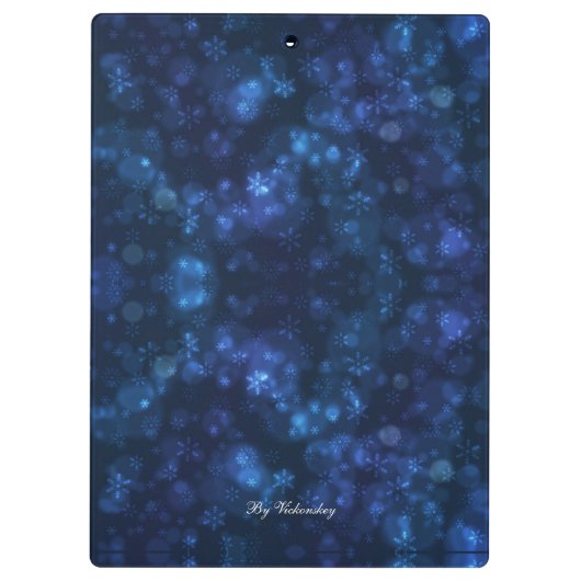 Moderne, stijlvolle monogram patronen Winter Snowf Klembord (Achterkant)